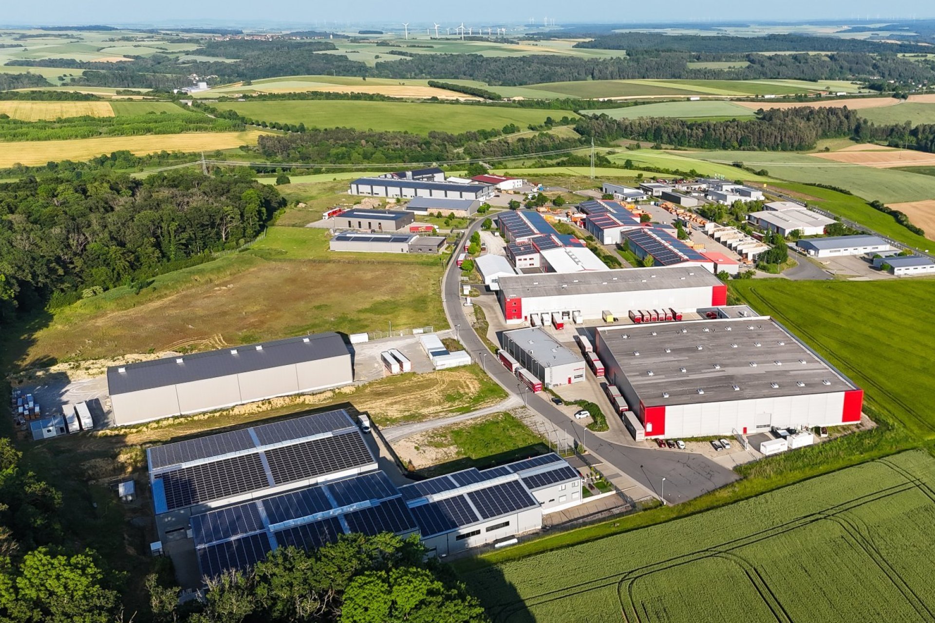 Industriepark A81 von oben